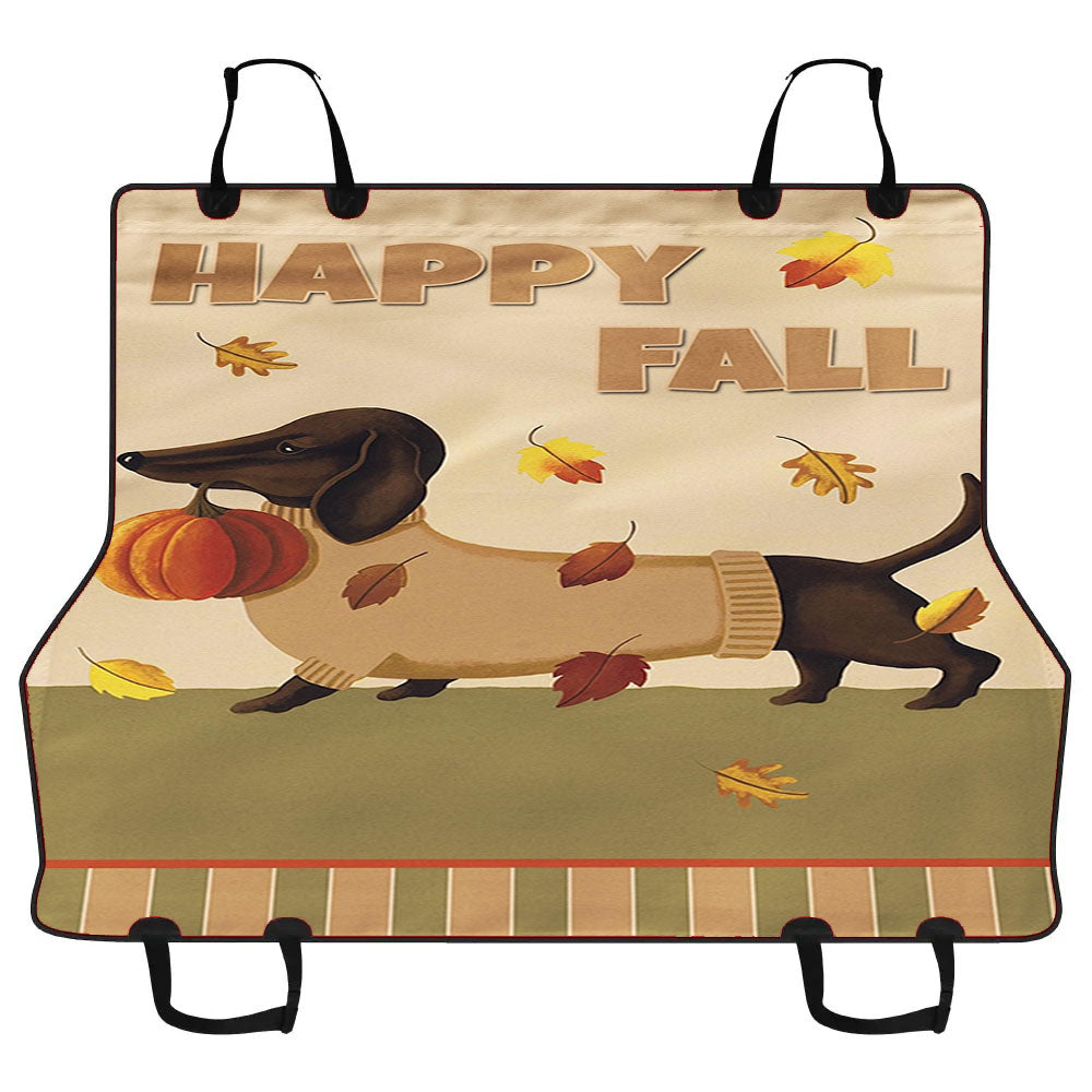 Fall Dachshund Car Pet Seat Cover
