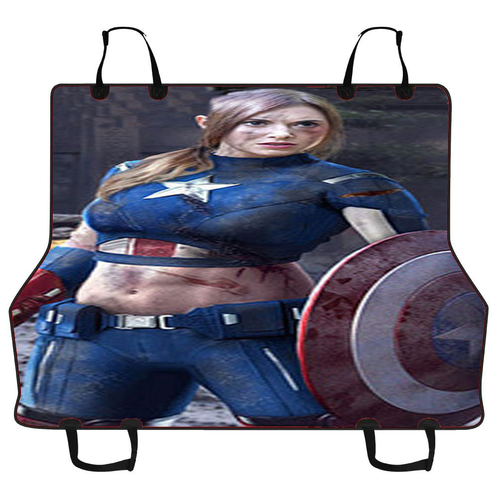 Female Captain America Car Pet Seat Cover