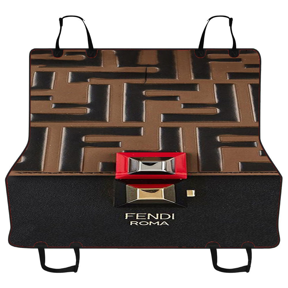 Fendi Roma Brown Pattern Car Pet Seat Cover
