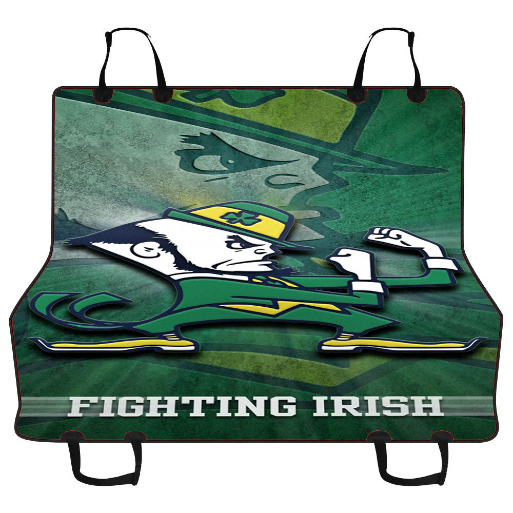 Fighting Irish Notre Dame Spot Light Green Car Pet Seat Cover
