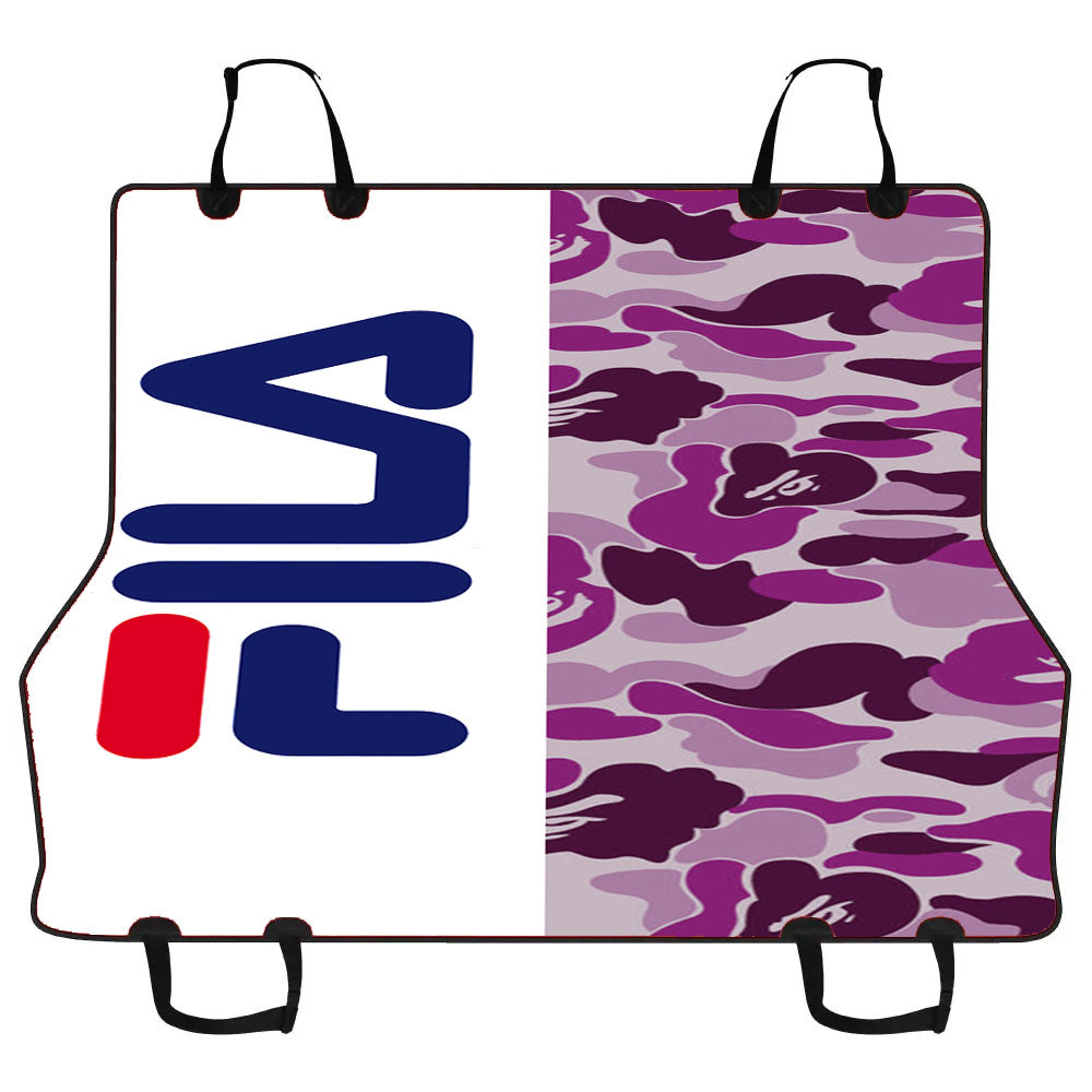 Fila Bape Camo Purple Car Pet Seat Cover
