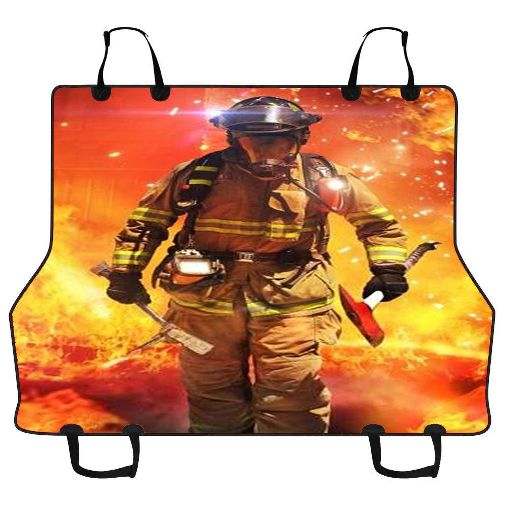 Firefighter Fireman Car Pet Seat Cover