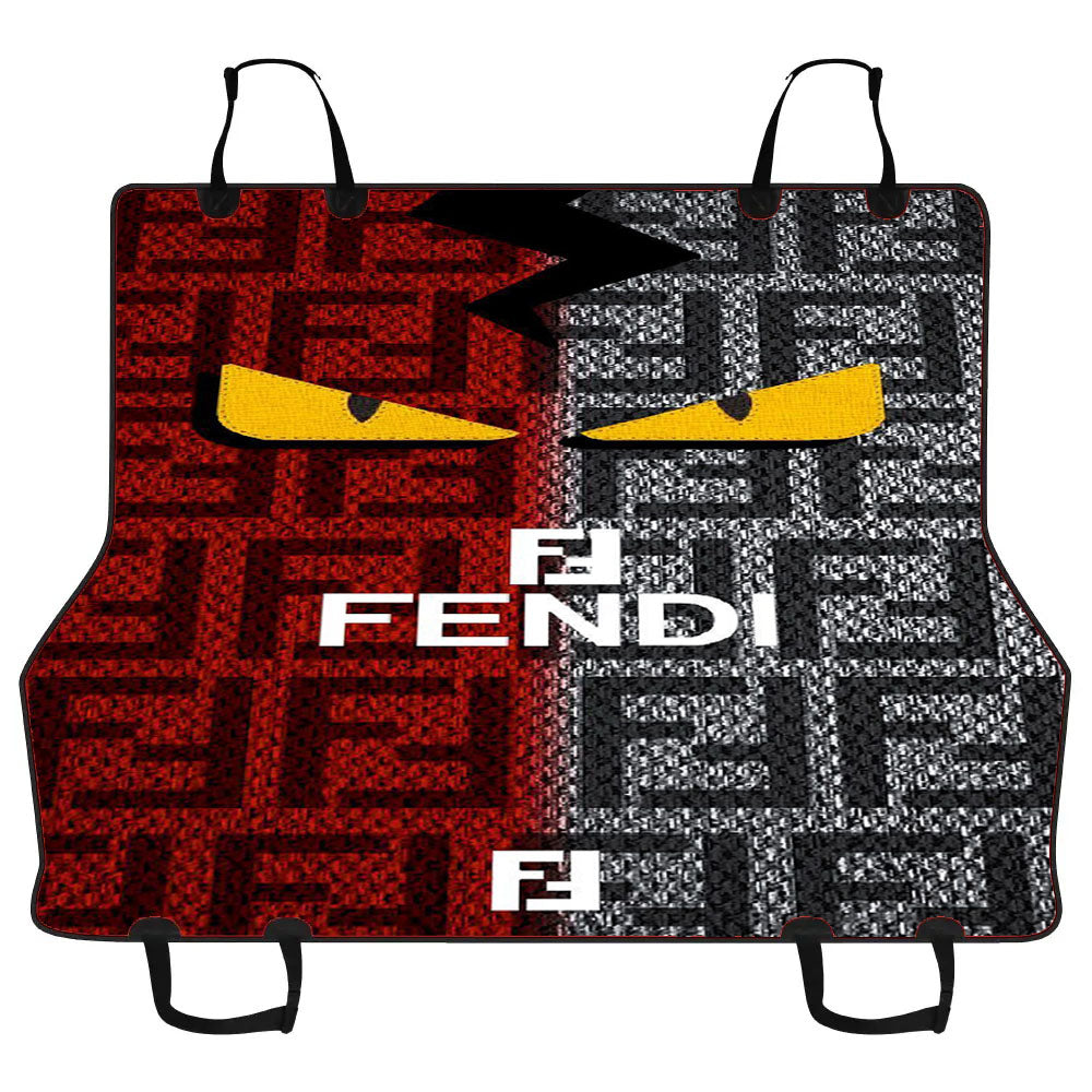 Fl Fendi Red Grey Car Pet Seat Cover