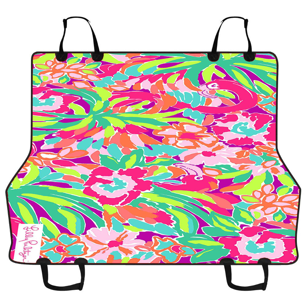 Flamingo Lilly Pulitzer Car Pet Seat Cover