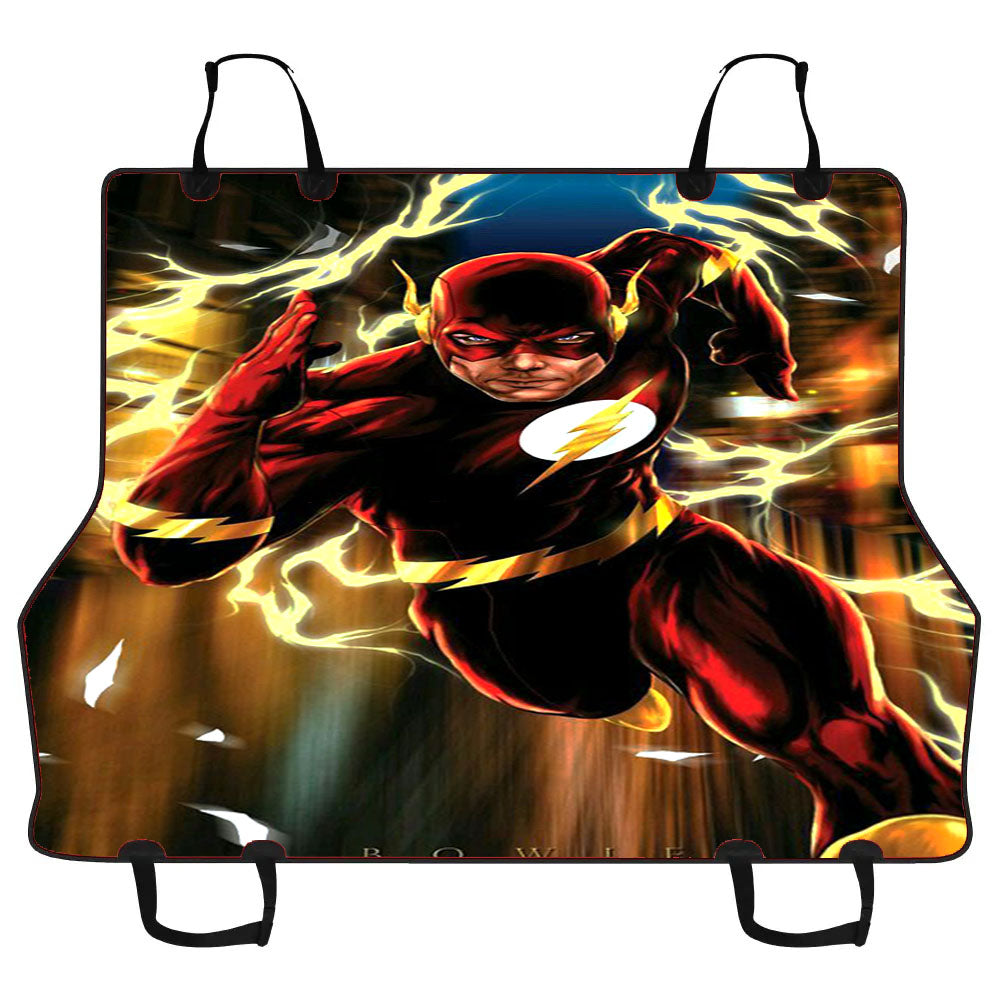 Flash Superhero Artwork Car Pet Seat Cover
