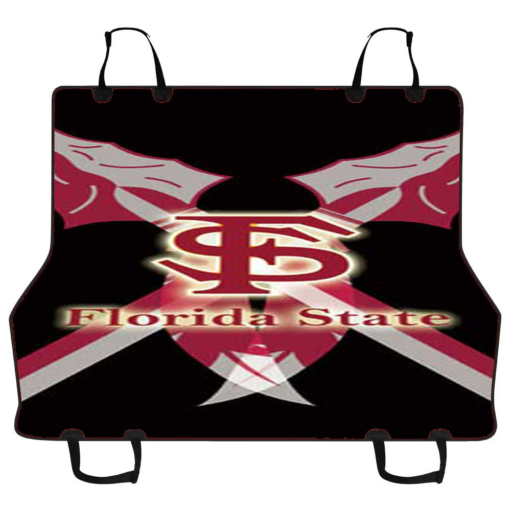 Florida State Crossed Spears Light Car Pet Seat Cover