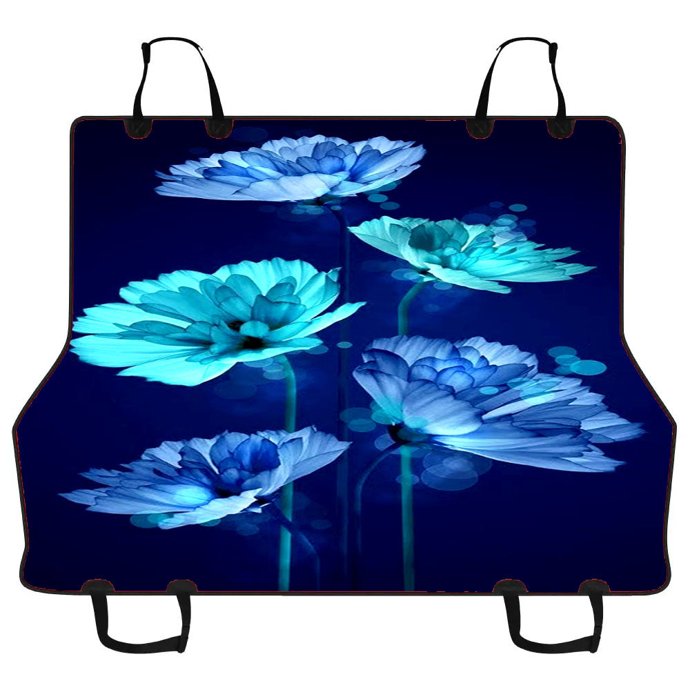 Flower Beautiful Blue Night Car Pet Seat Cover