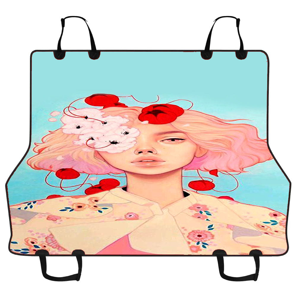 Flower Fruit Girl Car Pet Seat Cover