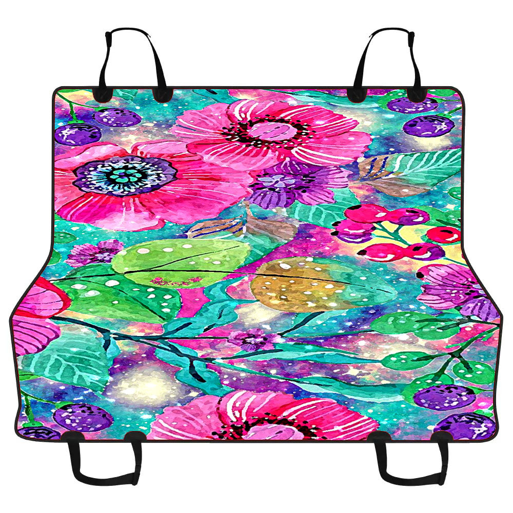 Flower Galaxy Art Car Pet Seat Cover