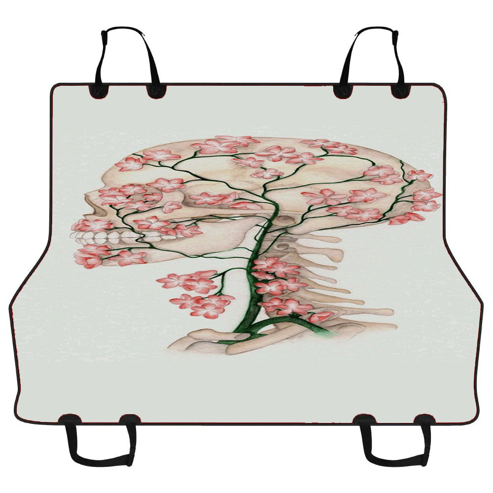 Flower Skull Car Pet Seat Cover