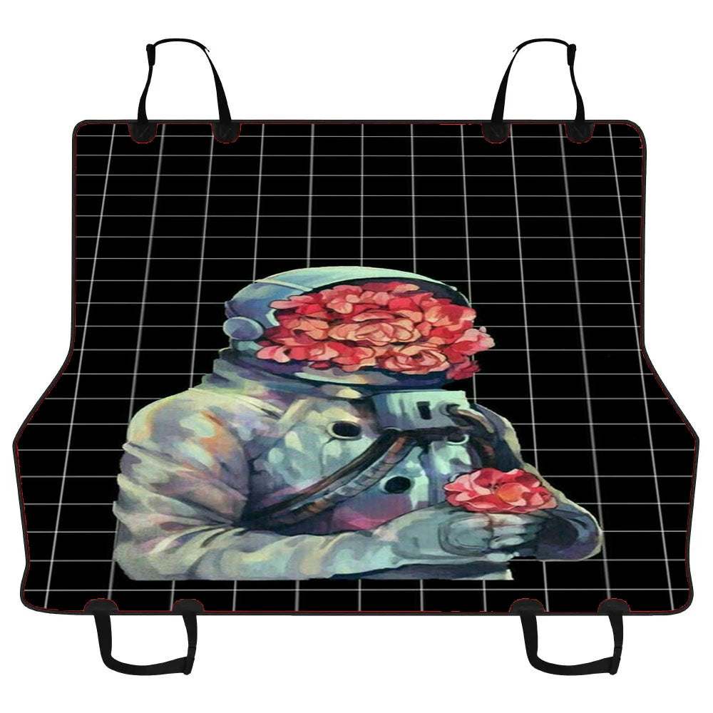 Flower Spaceman Car Pet Seat Cover