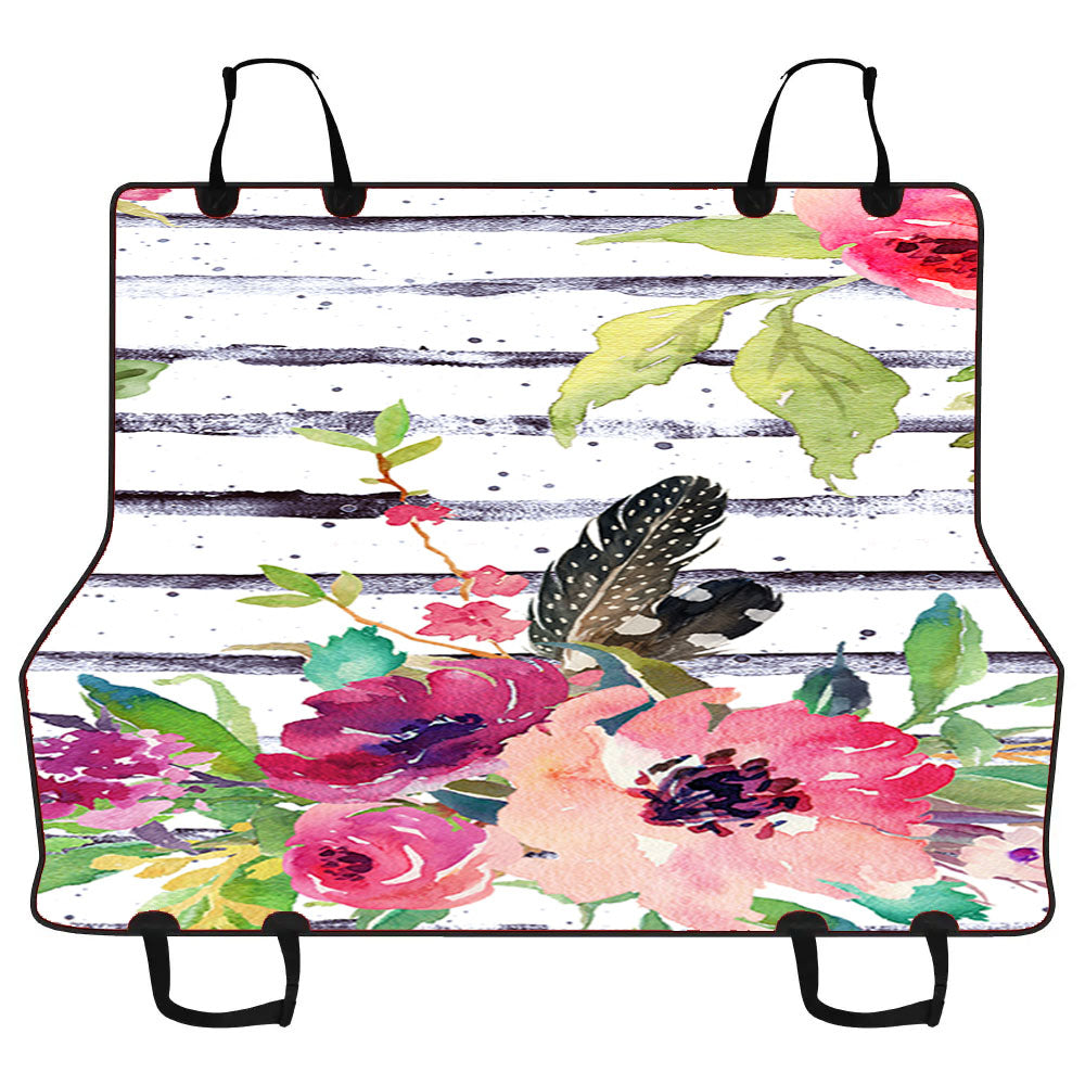 Flower Water Color Car Pet Seat Cover