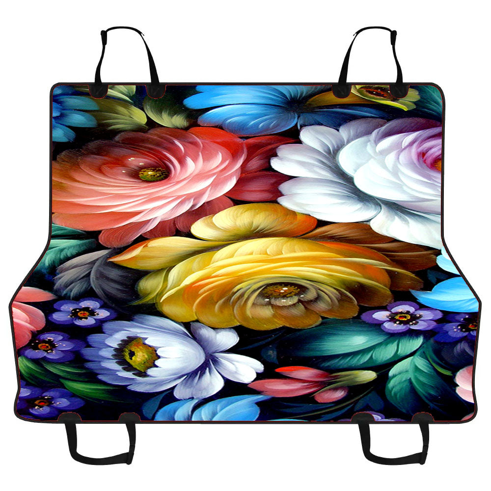 Flower Watercolor Art 3D Car Pet Seat Cover