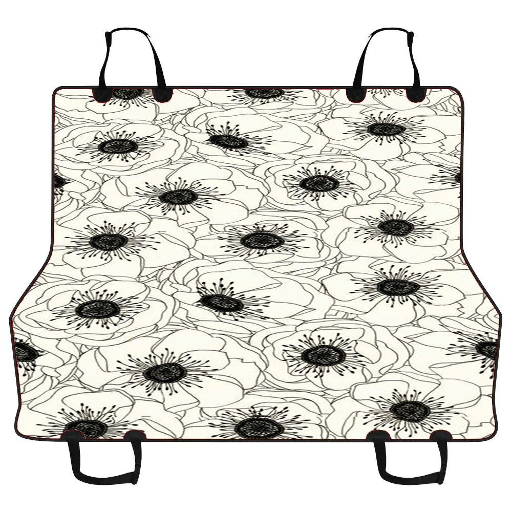 Flower White Car Pet Seat Cover