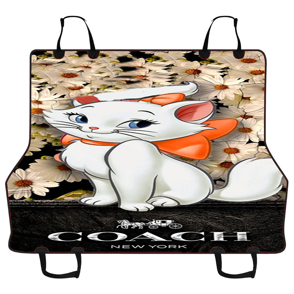 Flowers Coach Cat Marie Car Pet Seat Cover