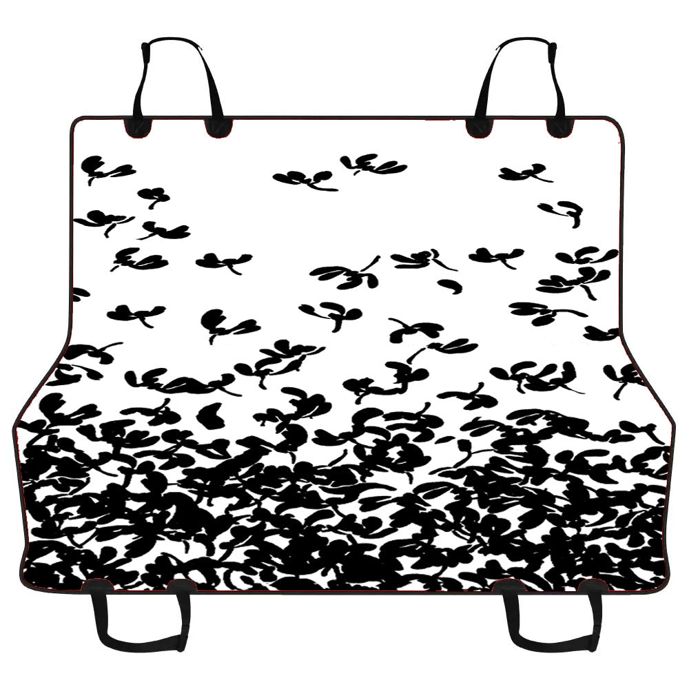 Flying Black Flower Car Pet Seat Cover