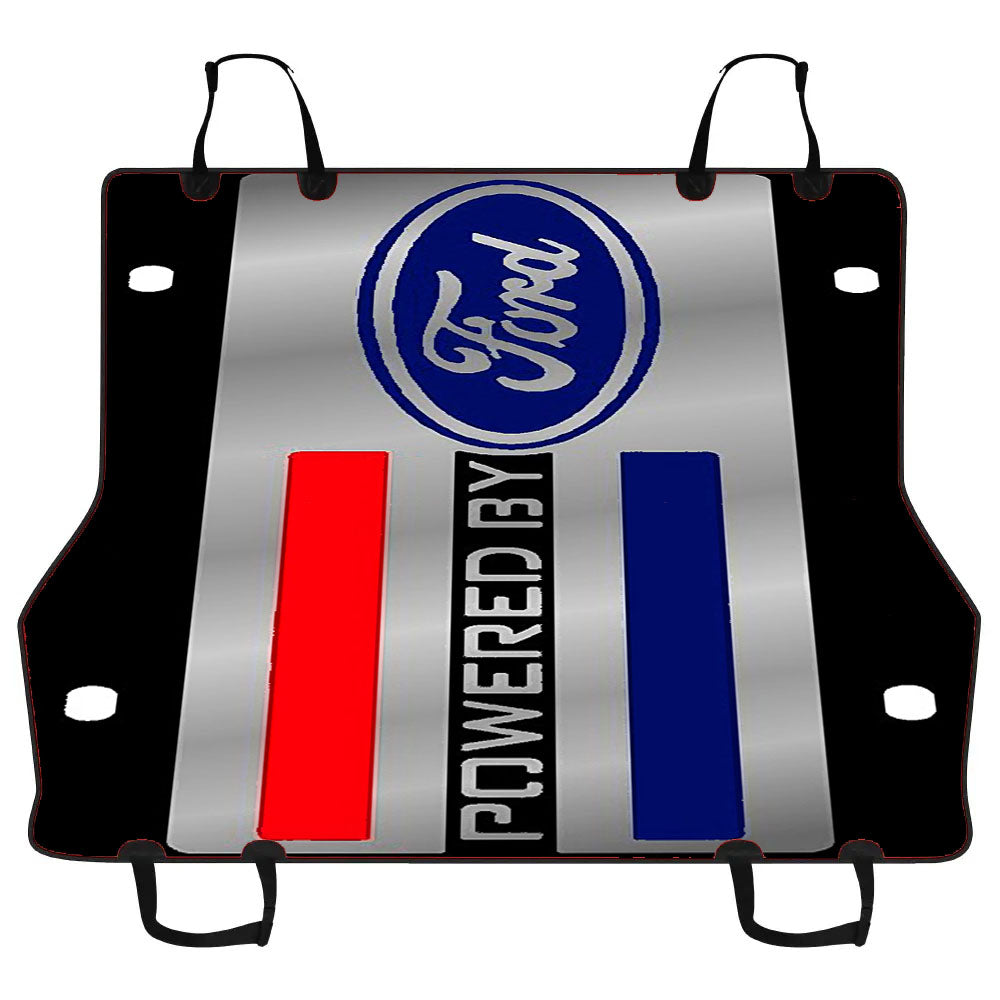 Ford Powered Black Art Plate Car Pet Seat Cover