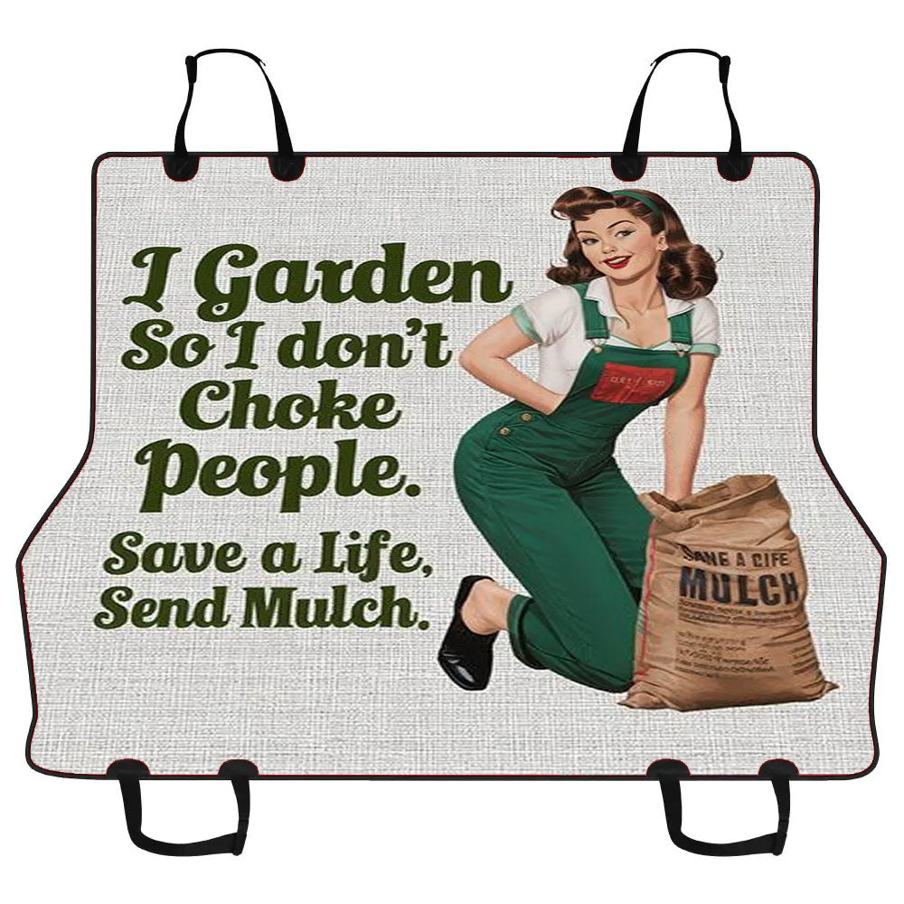 Funny Gardening Car Pet Seat Cover
