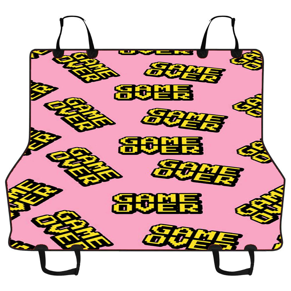 Game Over Pink Pattern Car Pet Seat Cover