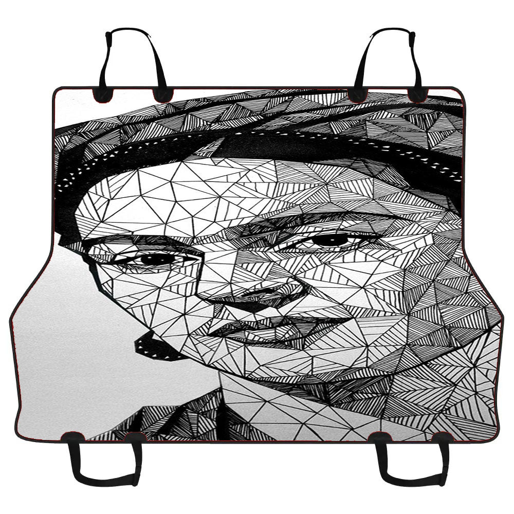 Geometric Frida Kahlo Car Pet Seat Cover