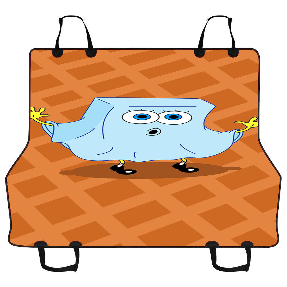 Ghost Spongebob Waffle Pattern Car Pet Seat Cover