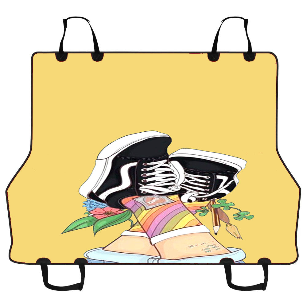 Girls Feet Canvas Vans Shoes Cute Cartoon Car Pet Seat Cover