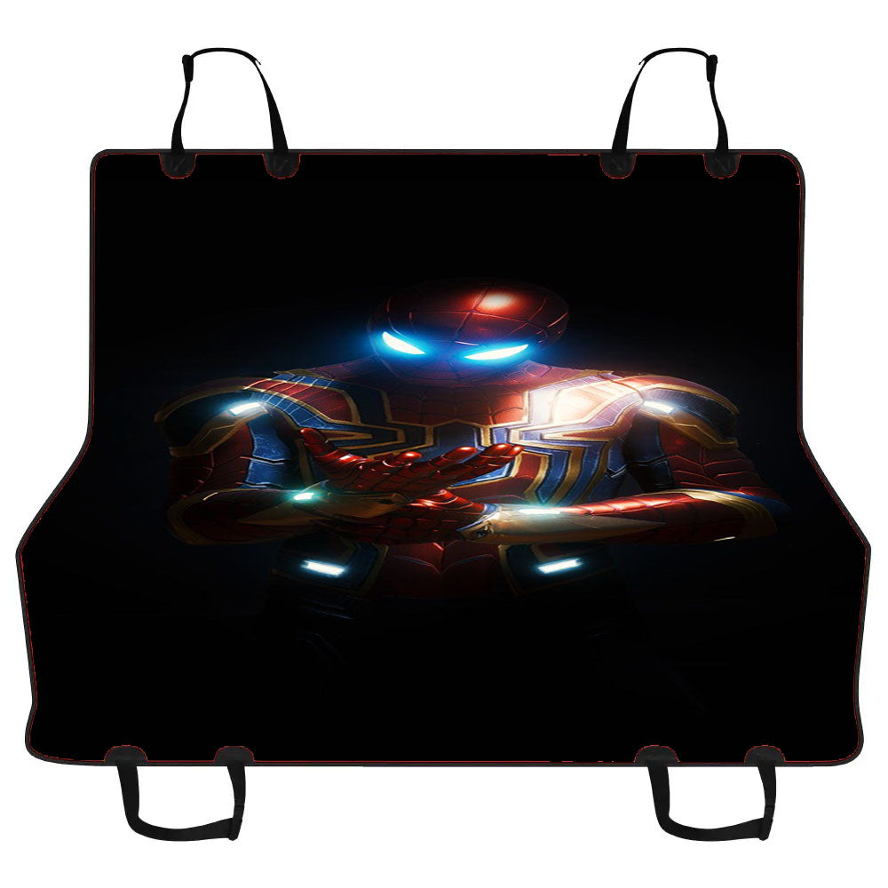 Glowing Iron Spider Man Costume Car Pet Seat Cover