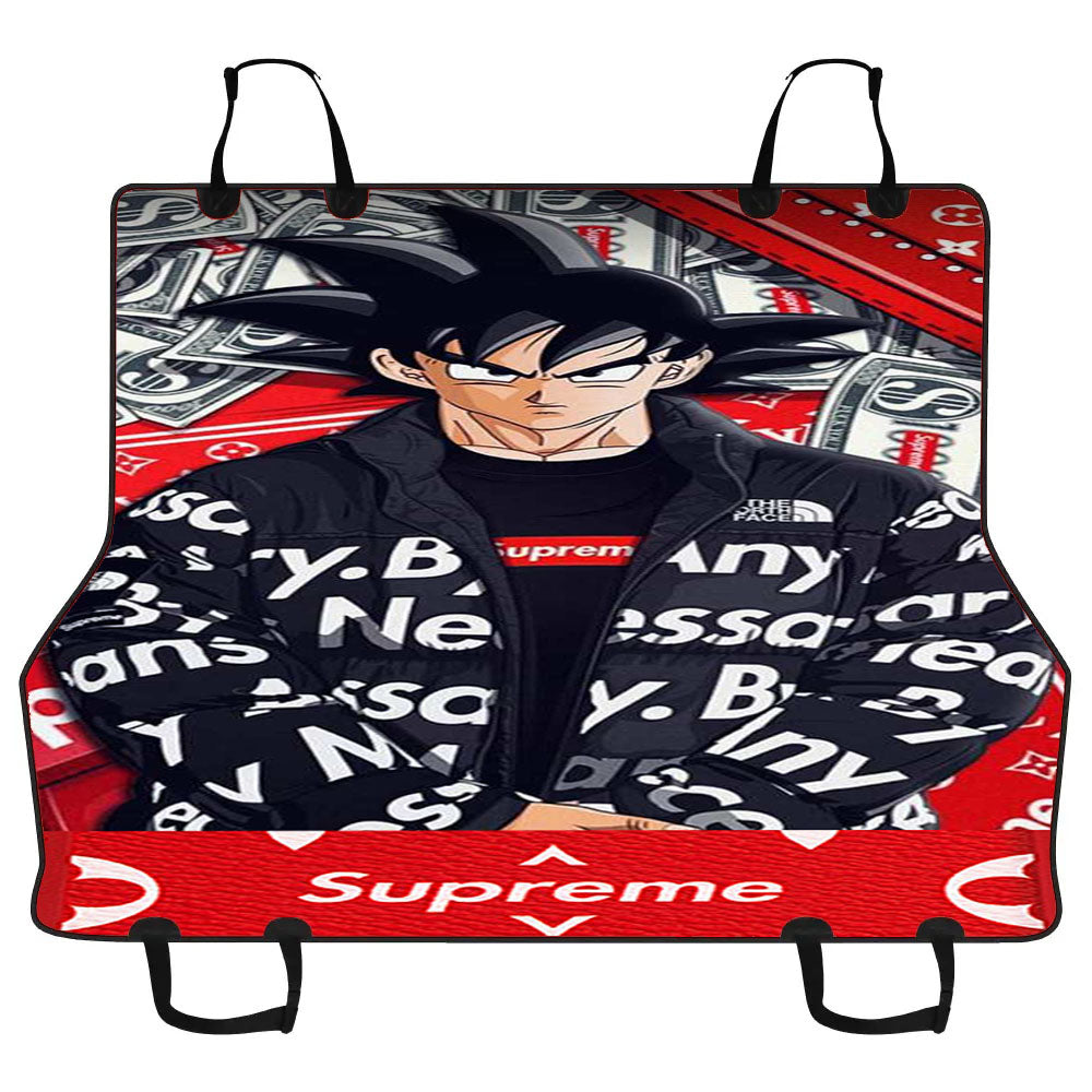 Goku In Supreme Louis Vuitton Mode Car Pet Seat Cover