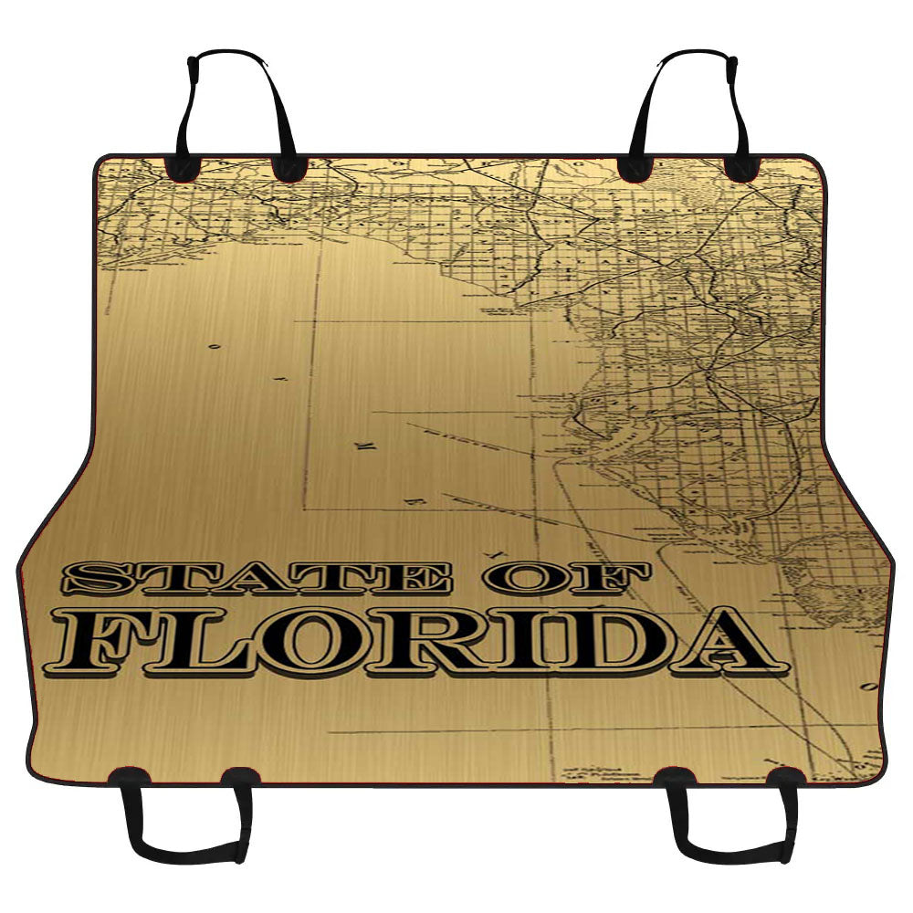 Golden State Of Florida Car Pet Seat Cover