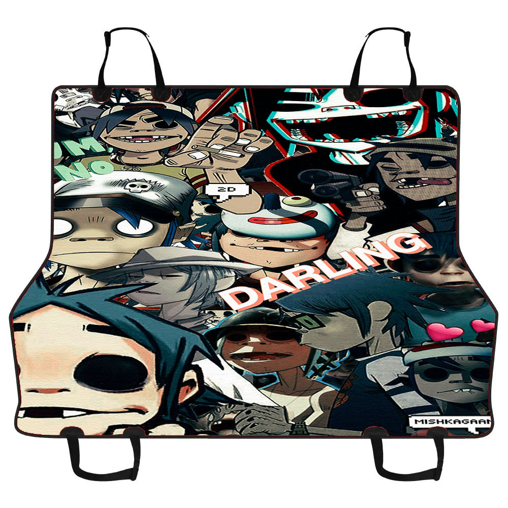 Gorillaz Pattern Face Car Pet Seat Cover