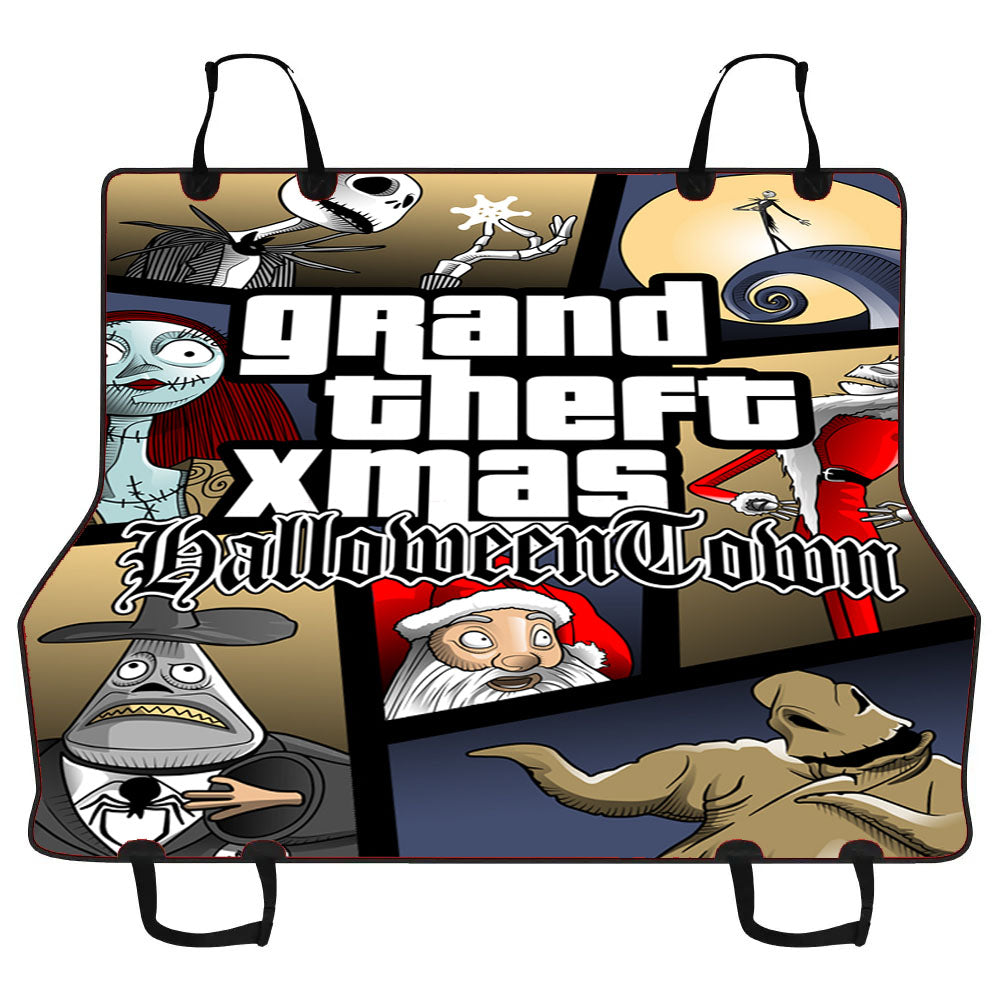 Grand Theft Xmas Halloweentown Car Pet Seat Cover