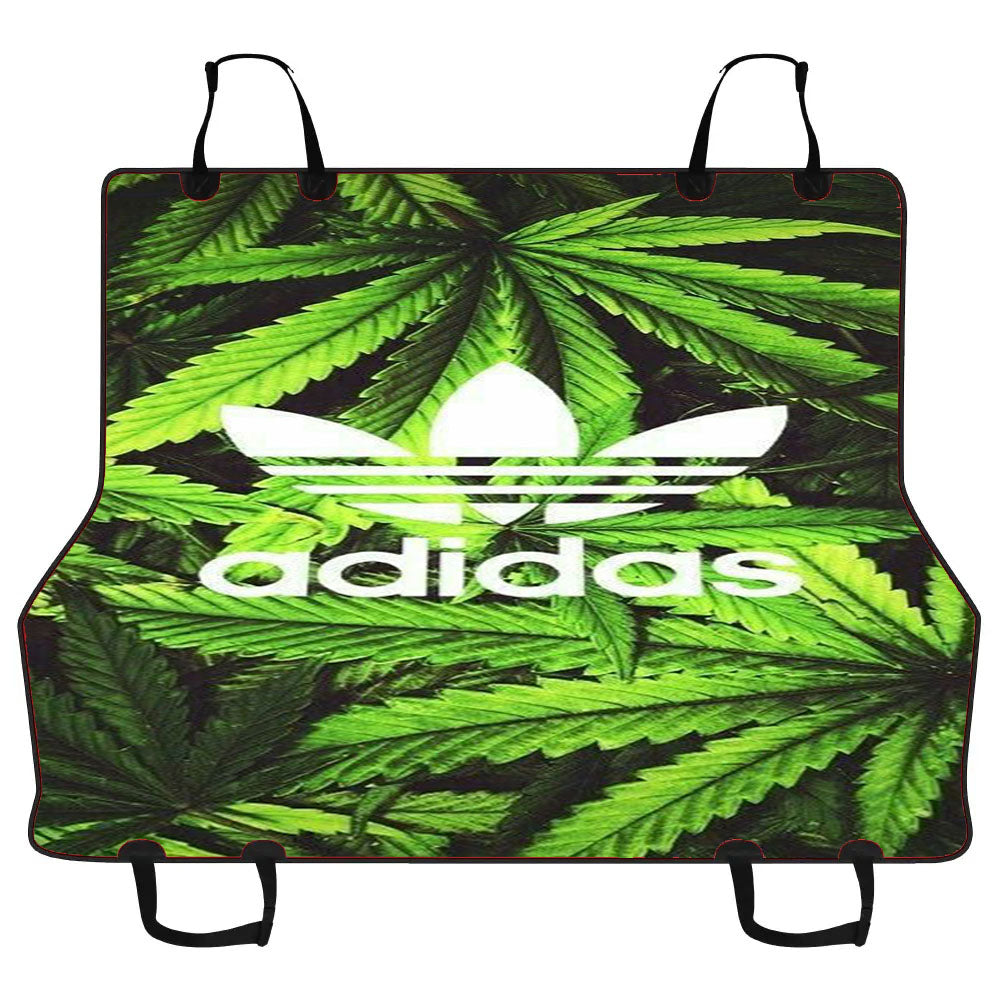 Green Adidas Weed Pattern Car Pet Seat Cover