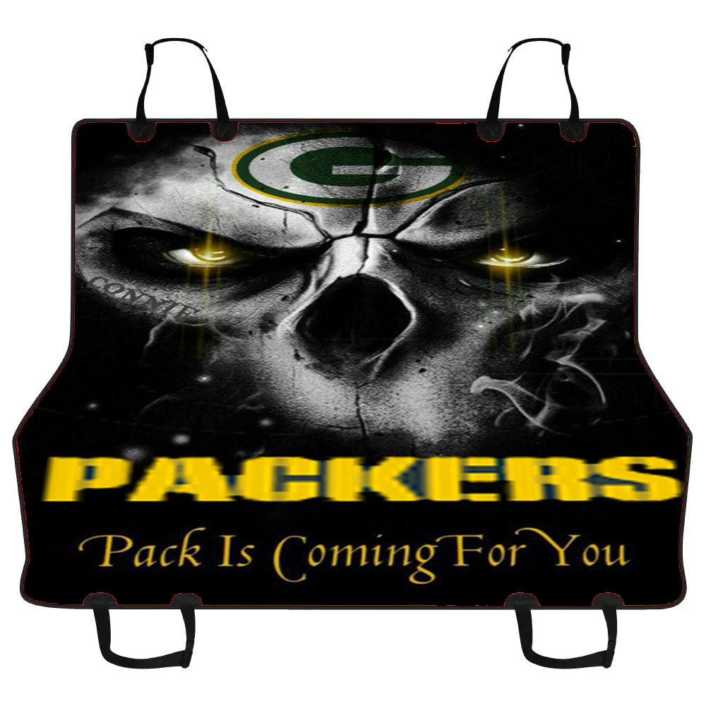 Green Bay Packers Skull Car Pet Seat Cover