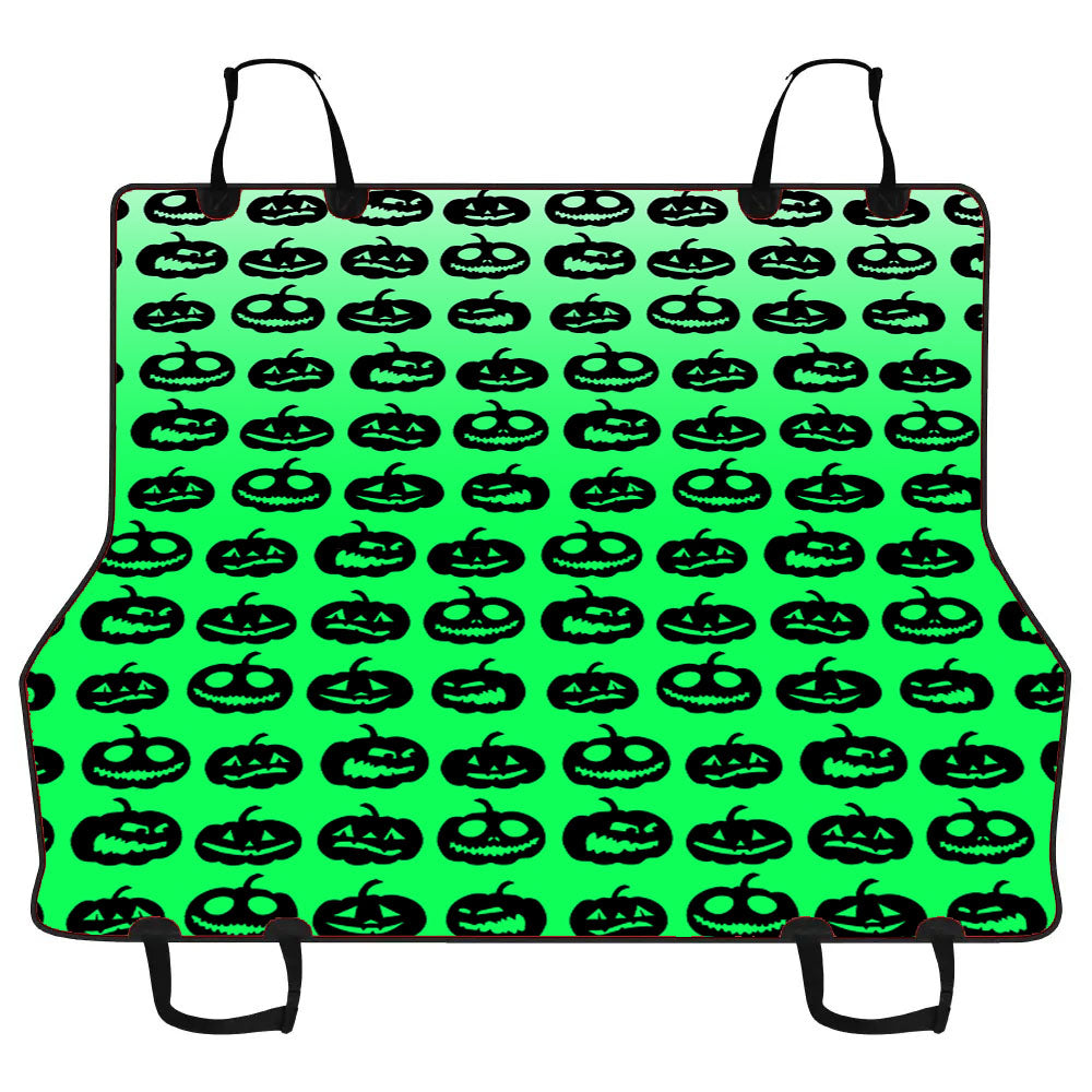 Green Pumpkins Pattern Silhouette Car Pet Seat Cover