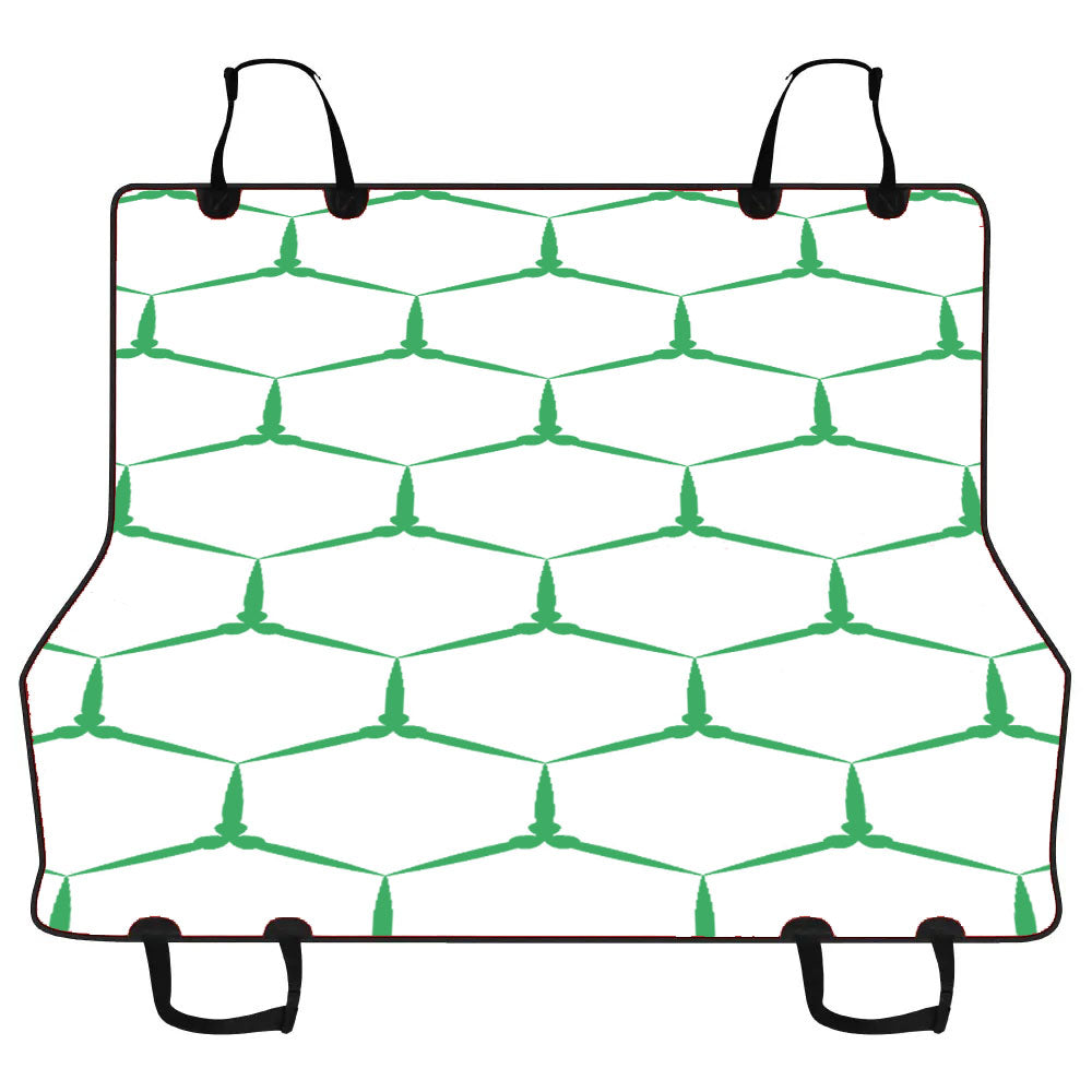 Green Seamless Hexagonalism Pattern Car Pet Seat Cover