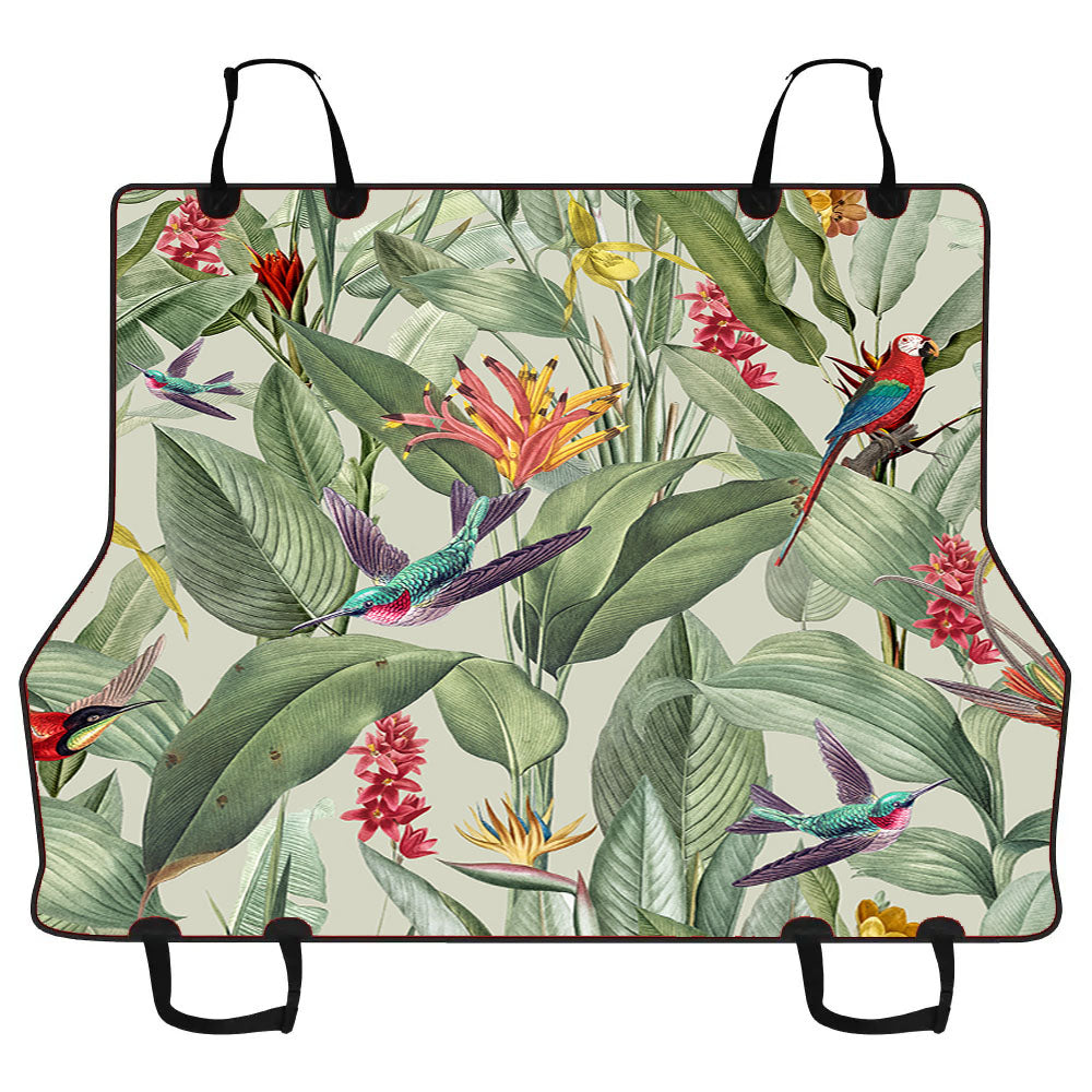 Green Tropical Pattern Car Pet Seat Cover