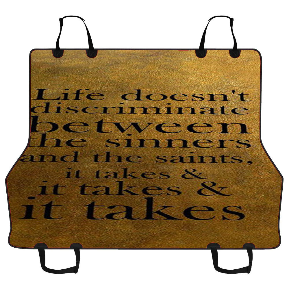 Hamilton It Takes Quotes Car Pet Seat Cover