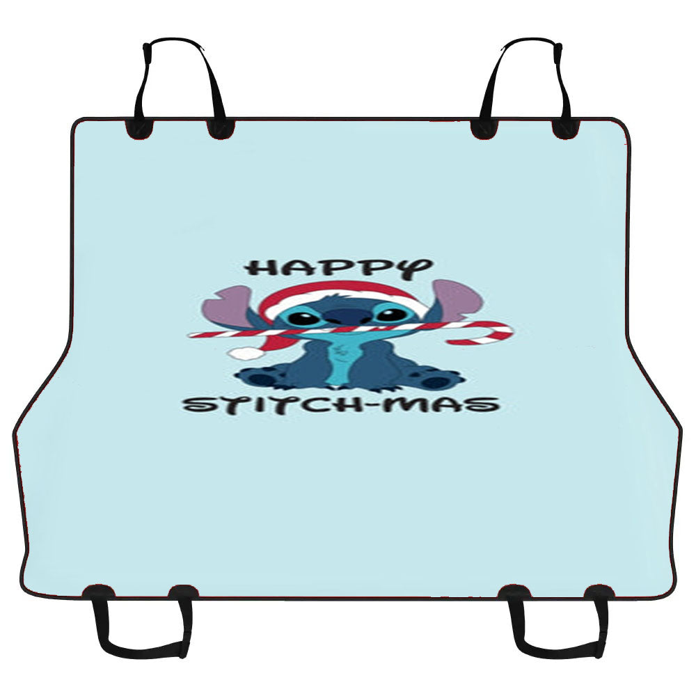 Happy Blue Alienmas - Christmas Car Pet Seat Cover