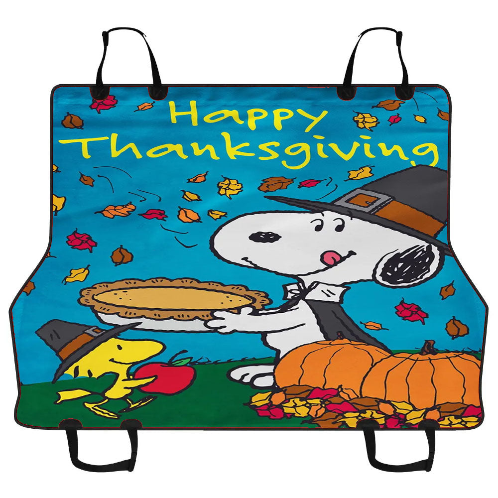 Happy Thanksgiving Snoopy Car Pet Seat Cover