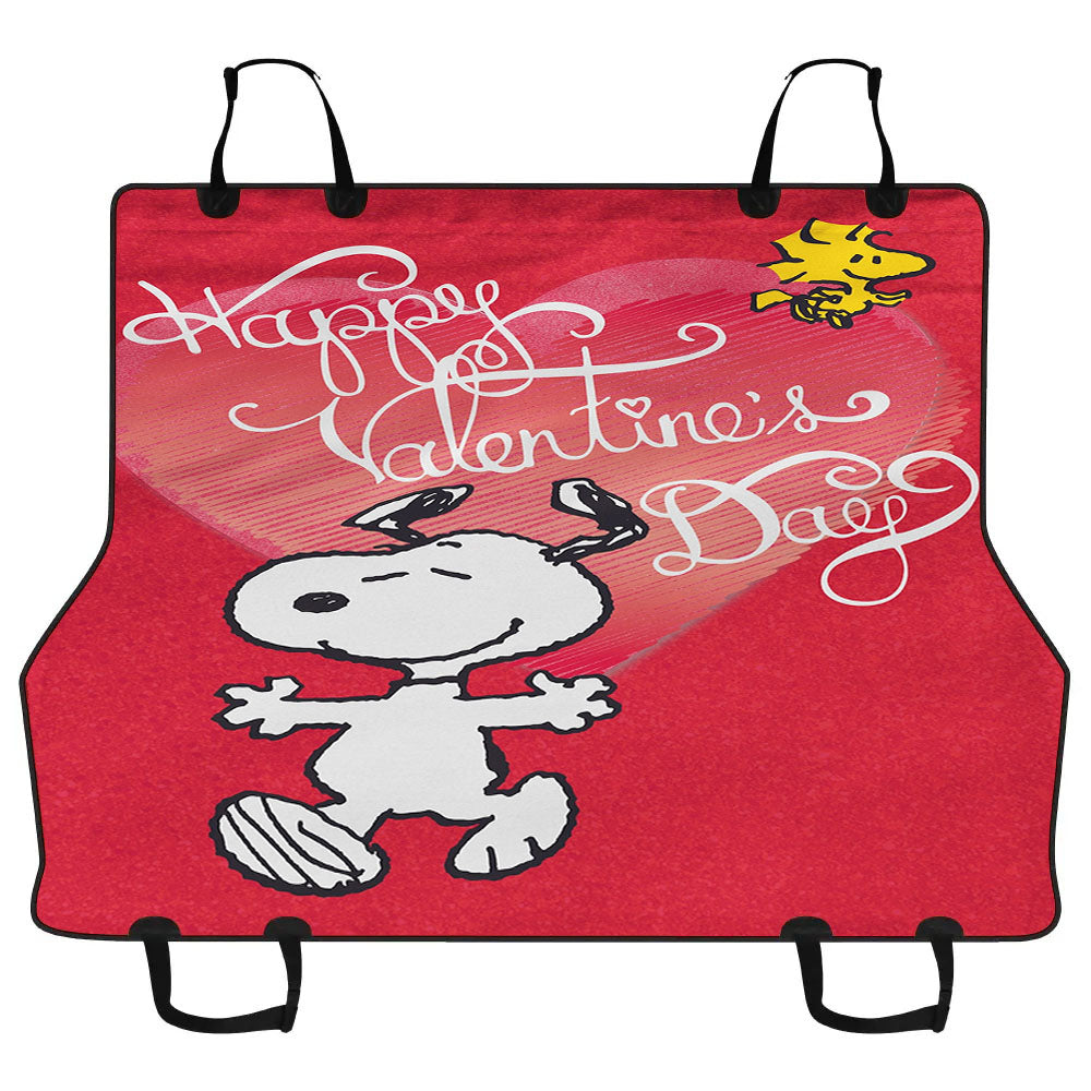 Happy Valentine'S Day Snoopy Car Pet Seat Cover