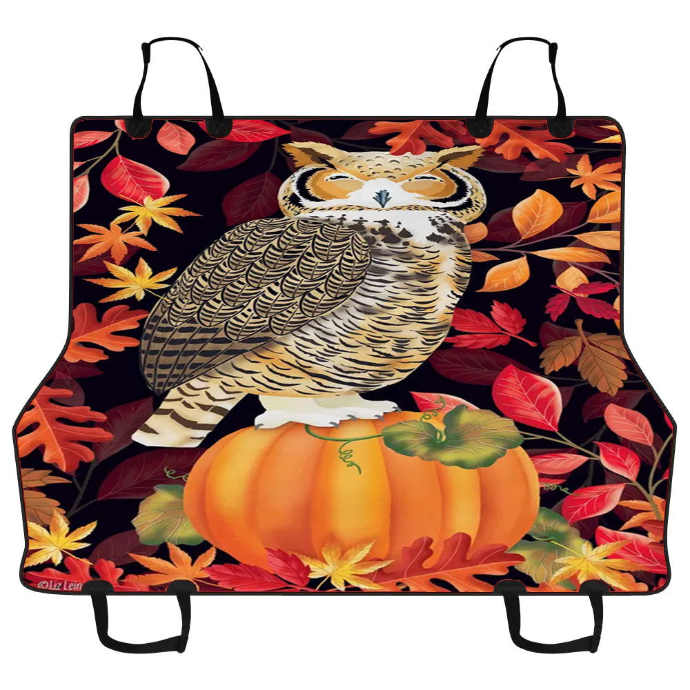 Harvest Owl Fall Car Pet Seat Cover