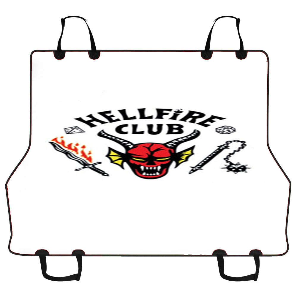 Hellfire Logo - White Car Pet Seat Cover