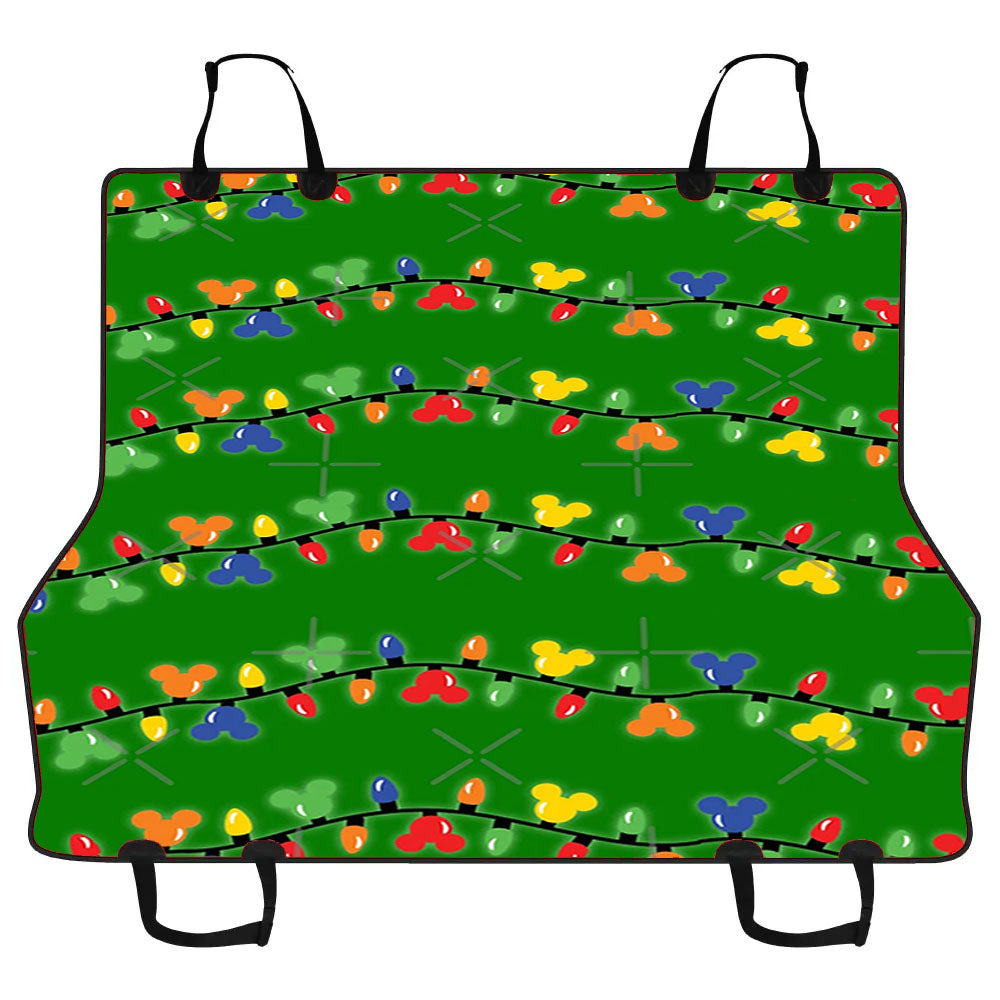 Holiday Mouse Lights Car Pet Seat Cover