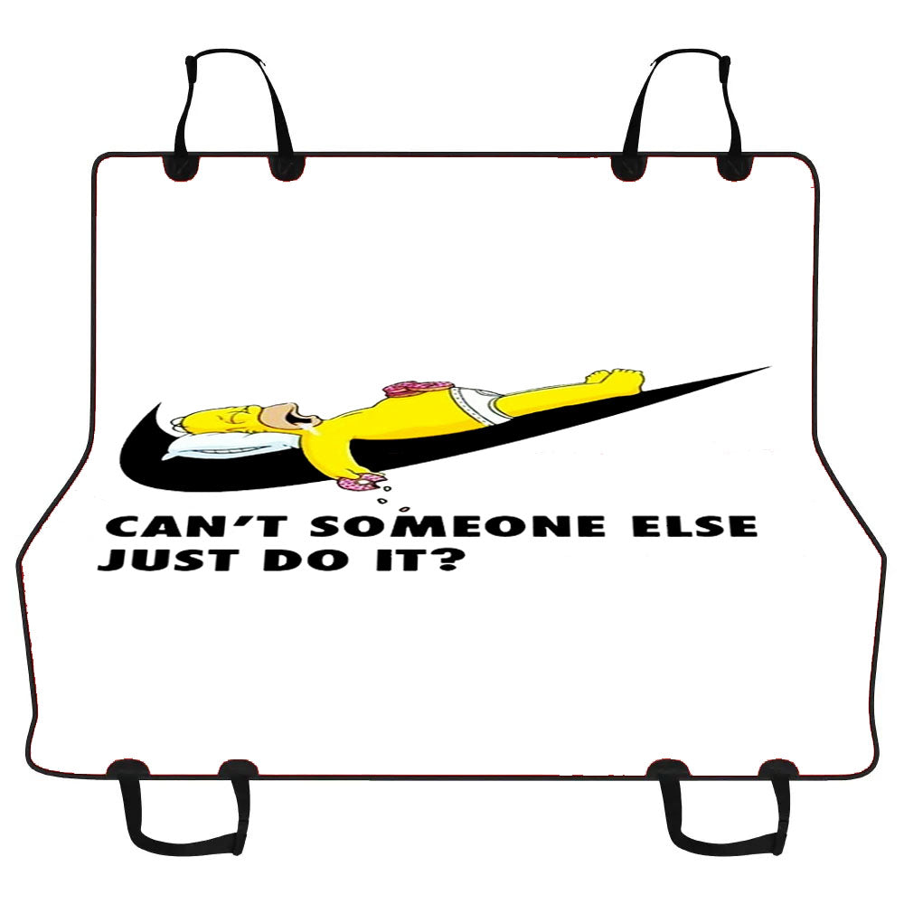 Homer Simpson Nike White Car Pet Seat Cover
