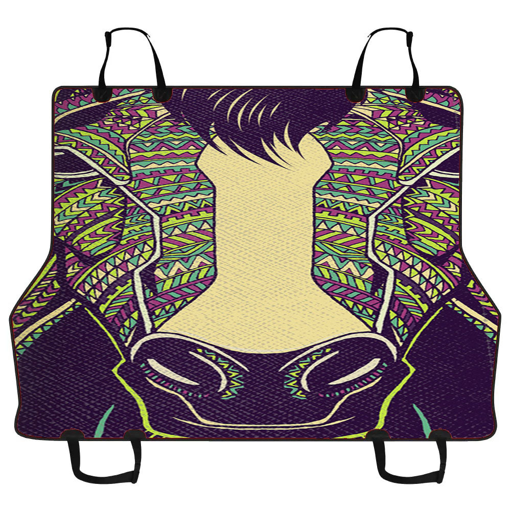 Horse Aztec Pattern Car Pet Seat Cover