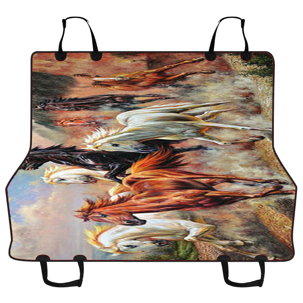 Horses Running Car Pet Seat Cover