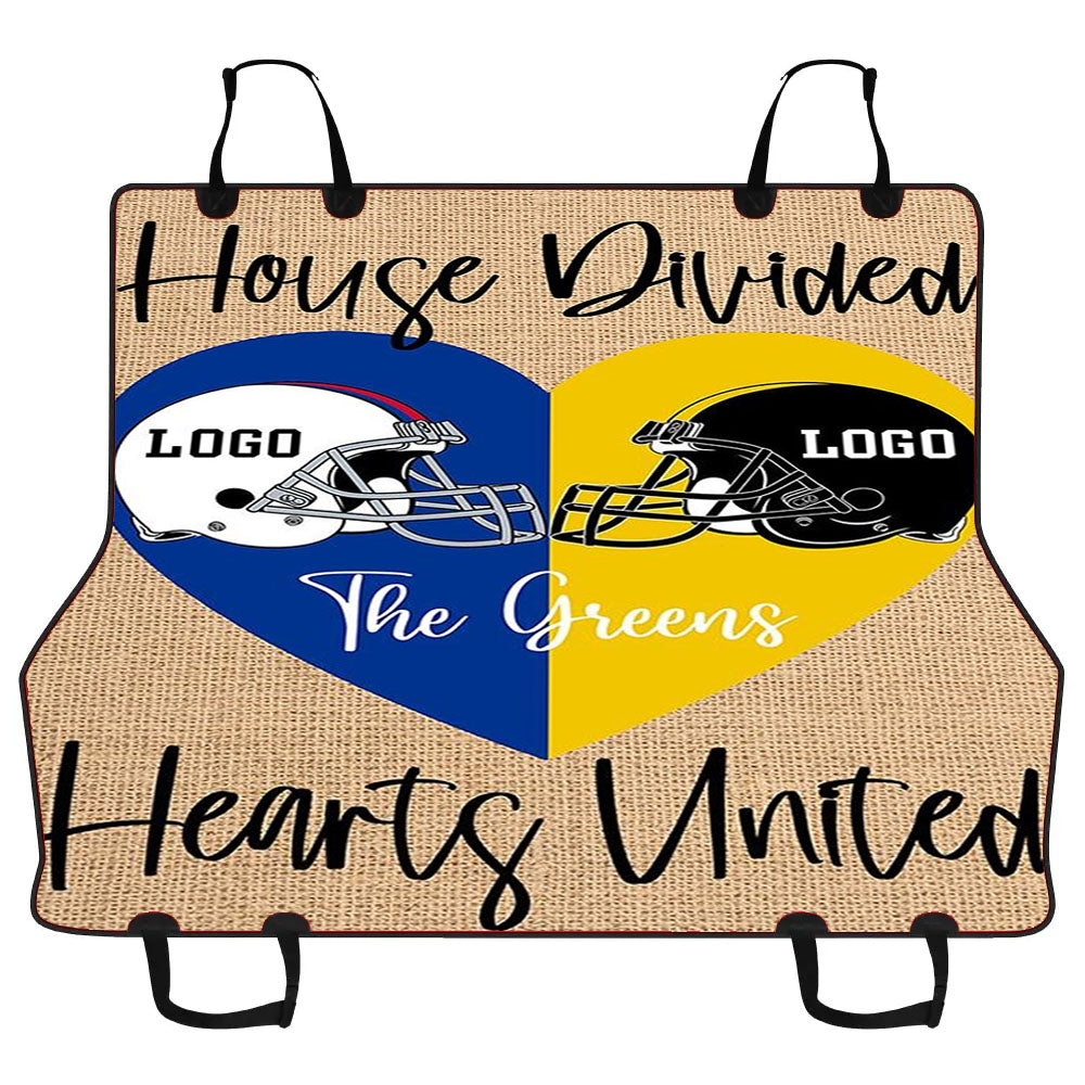 House Divided Hearts United Car Pet Seat Cover