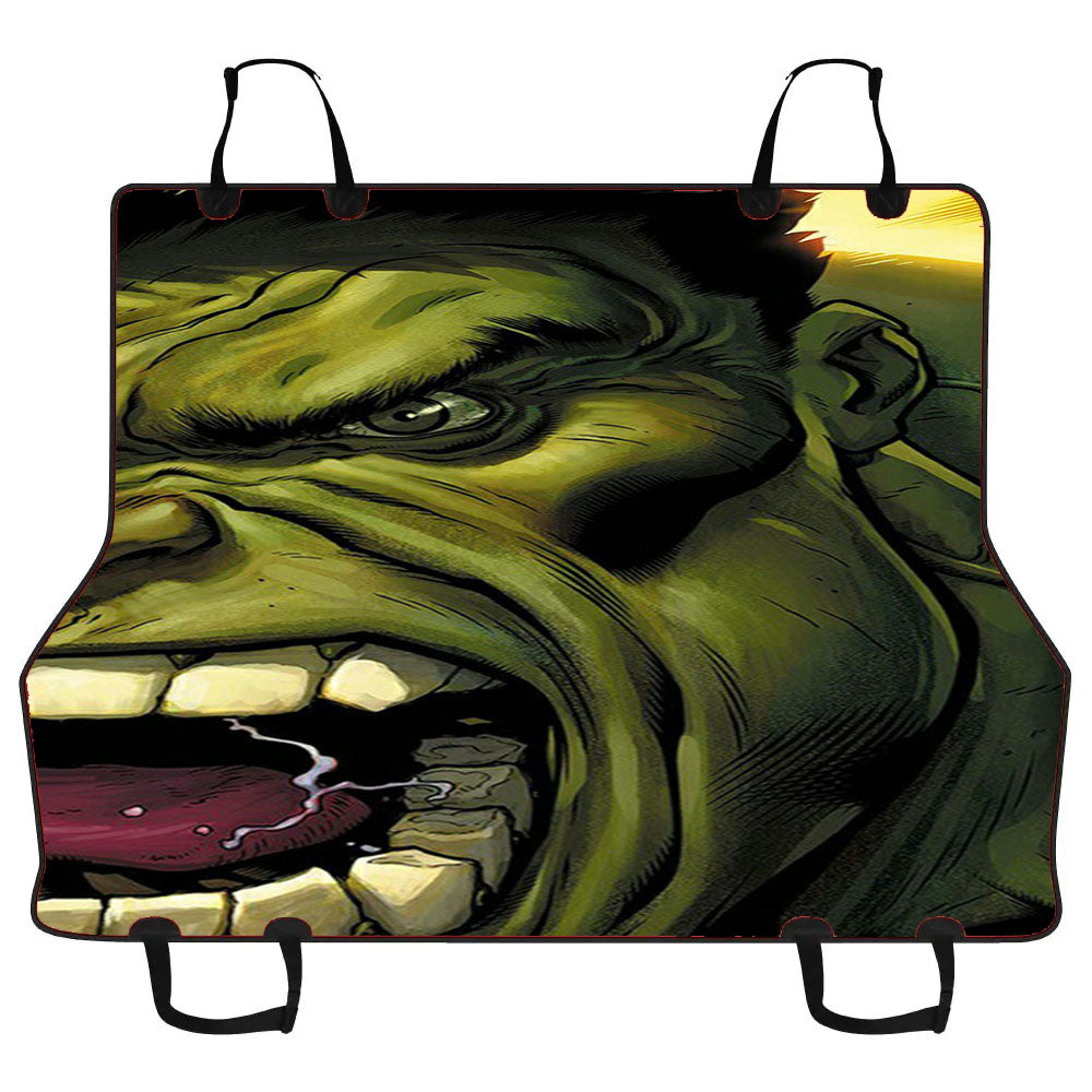 Hulk Cartoon Face Angry Car Pet Seat Cover