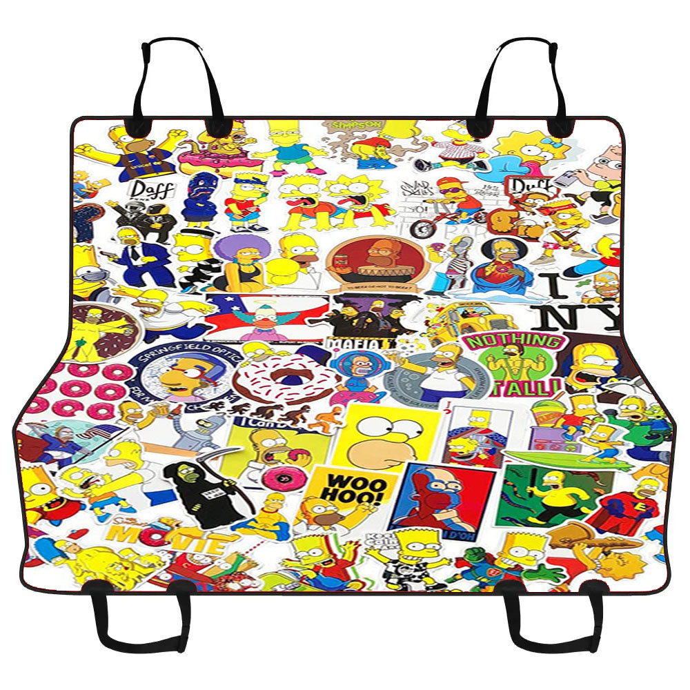 I Love The Simpsons Family Collage Car Pet Seat Cover