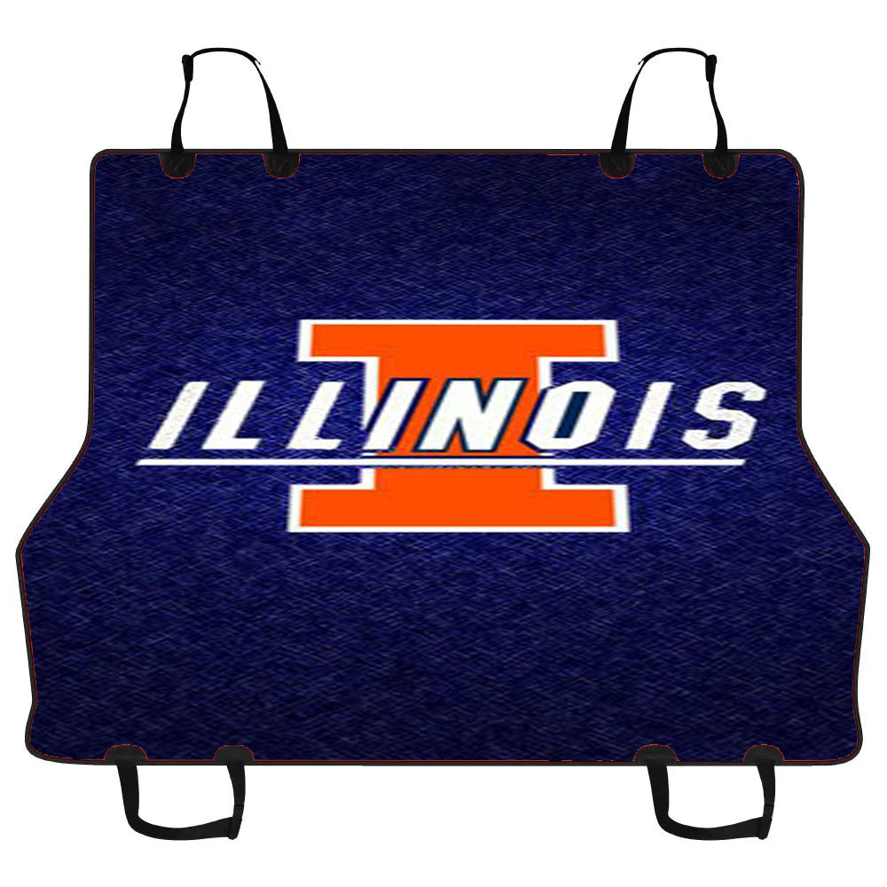 Illinois Fighting Logo Car Pet Seat Cover